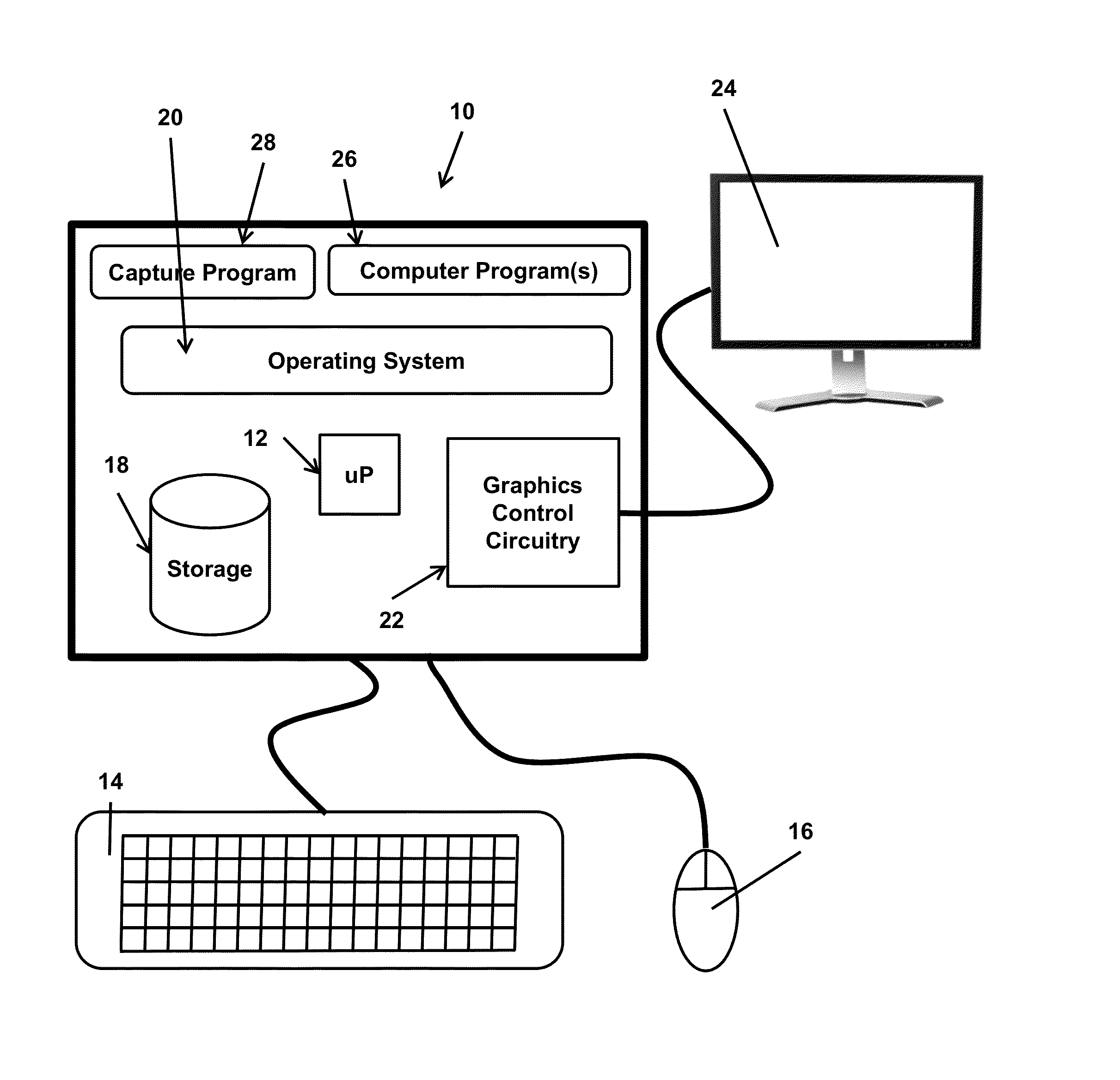 Capturing images from a video card using a change detection algorithm