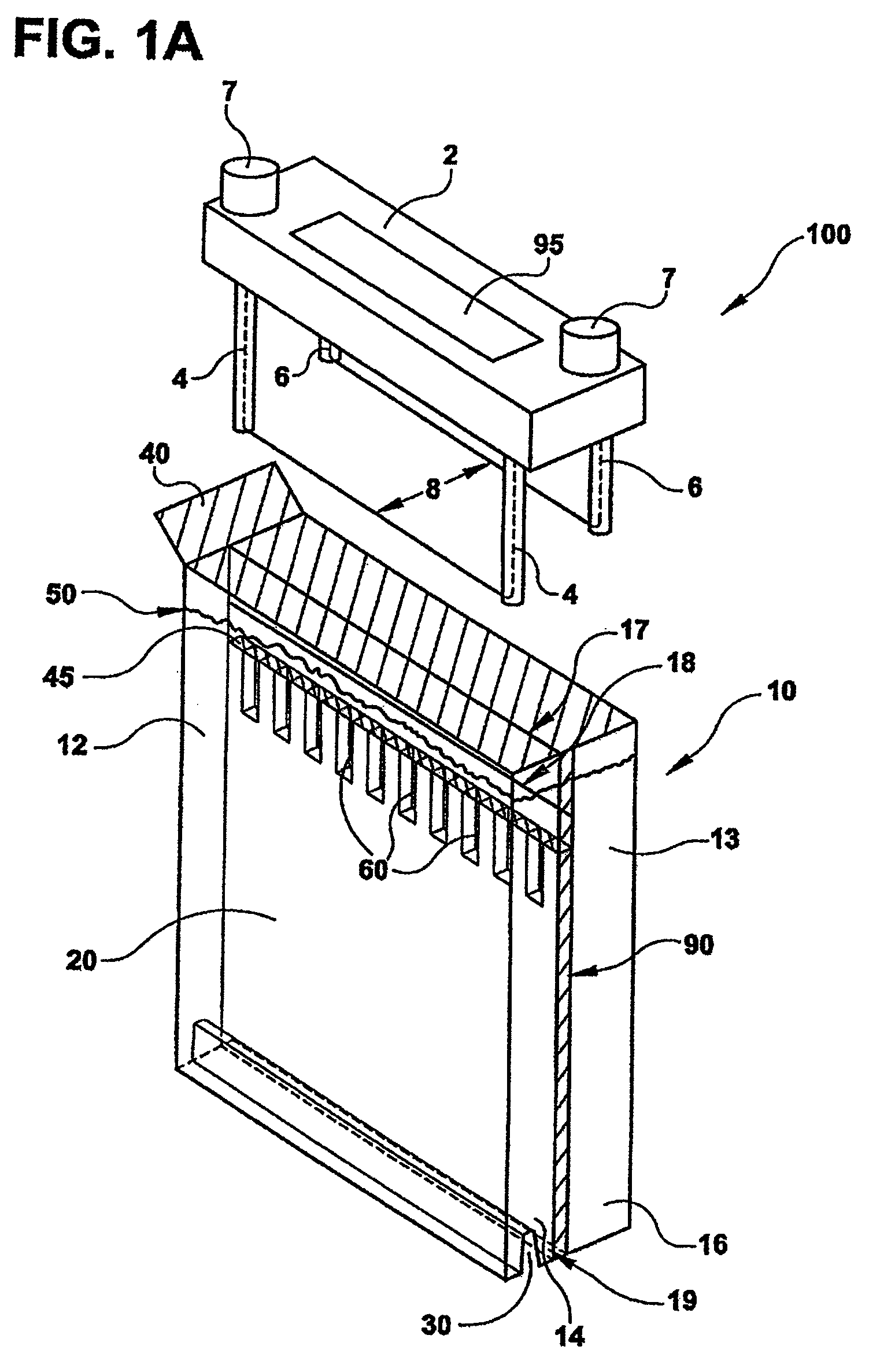 Monolithic electrophoresis flat gel system