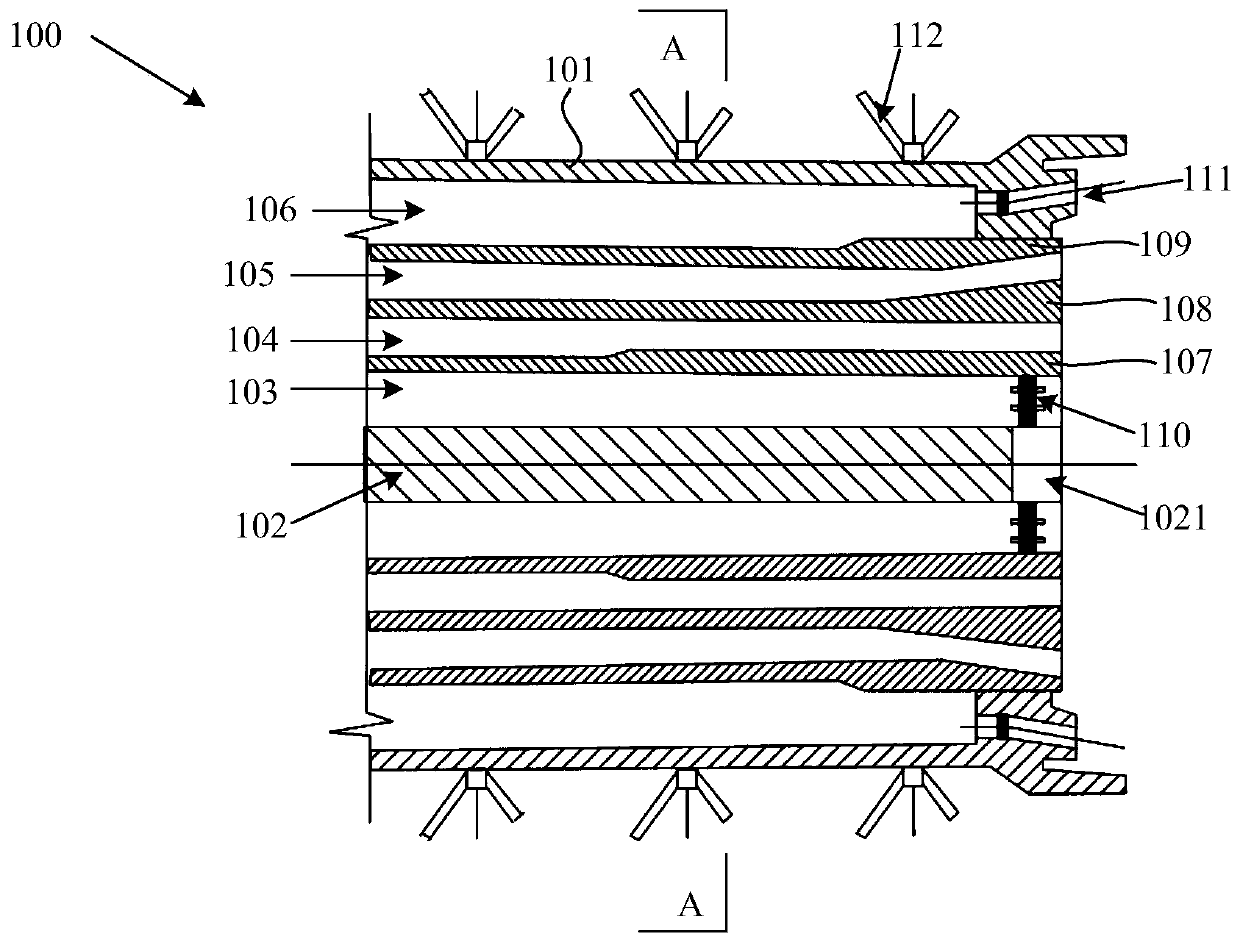 Combustion supporting device processing nitrous gas and three-waste integrated reactor