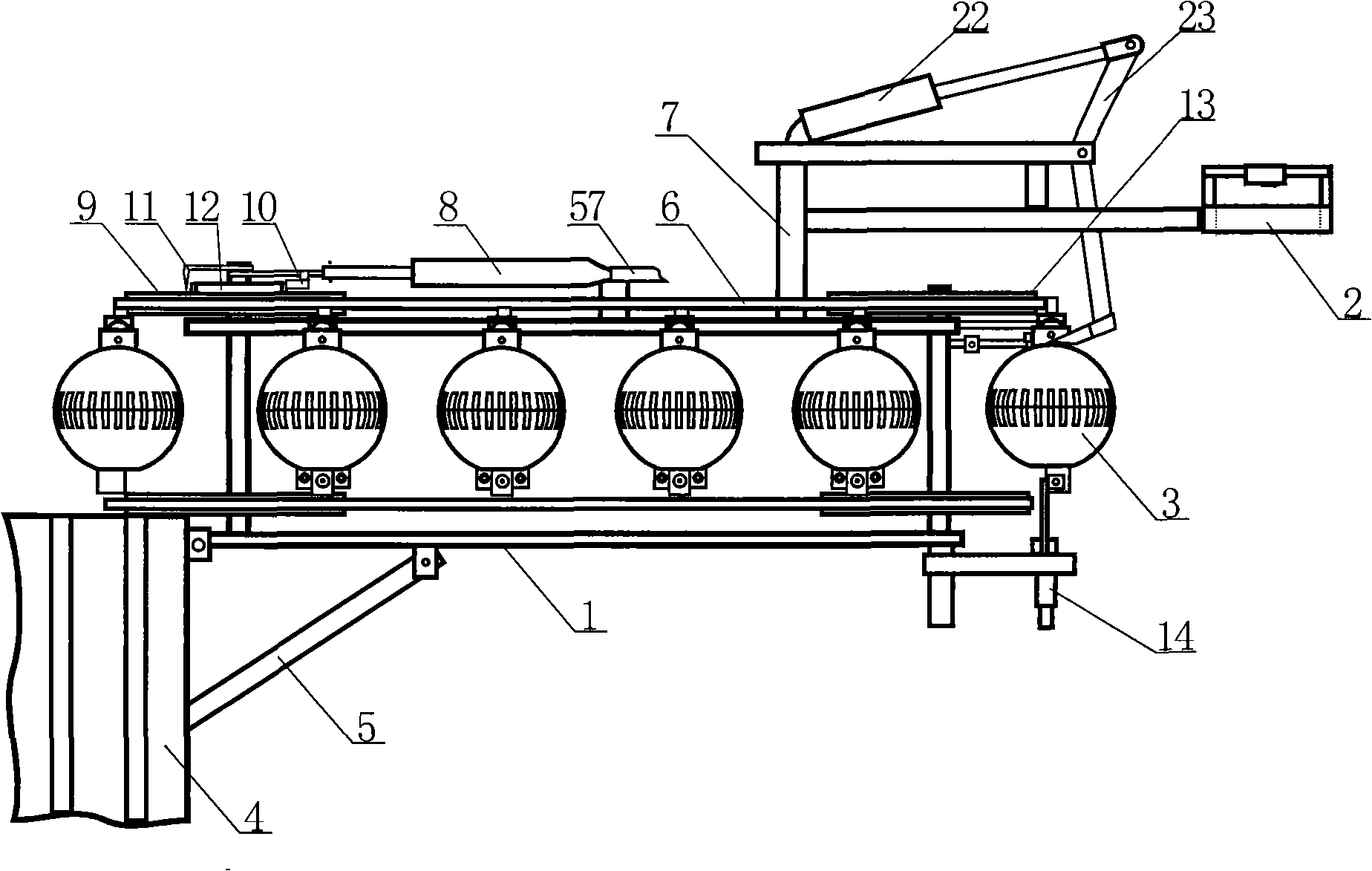 Automatic fishing device in submarine