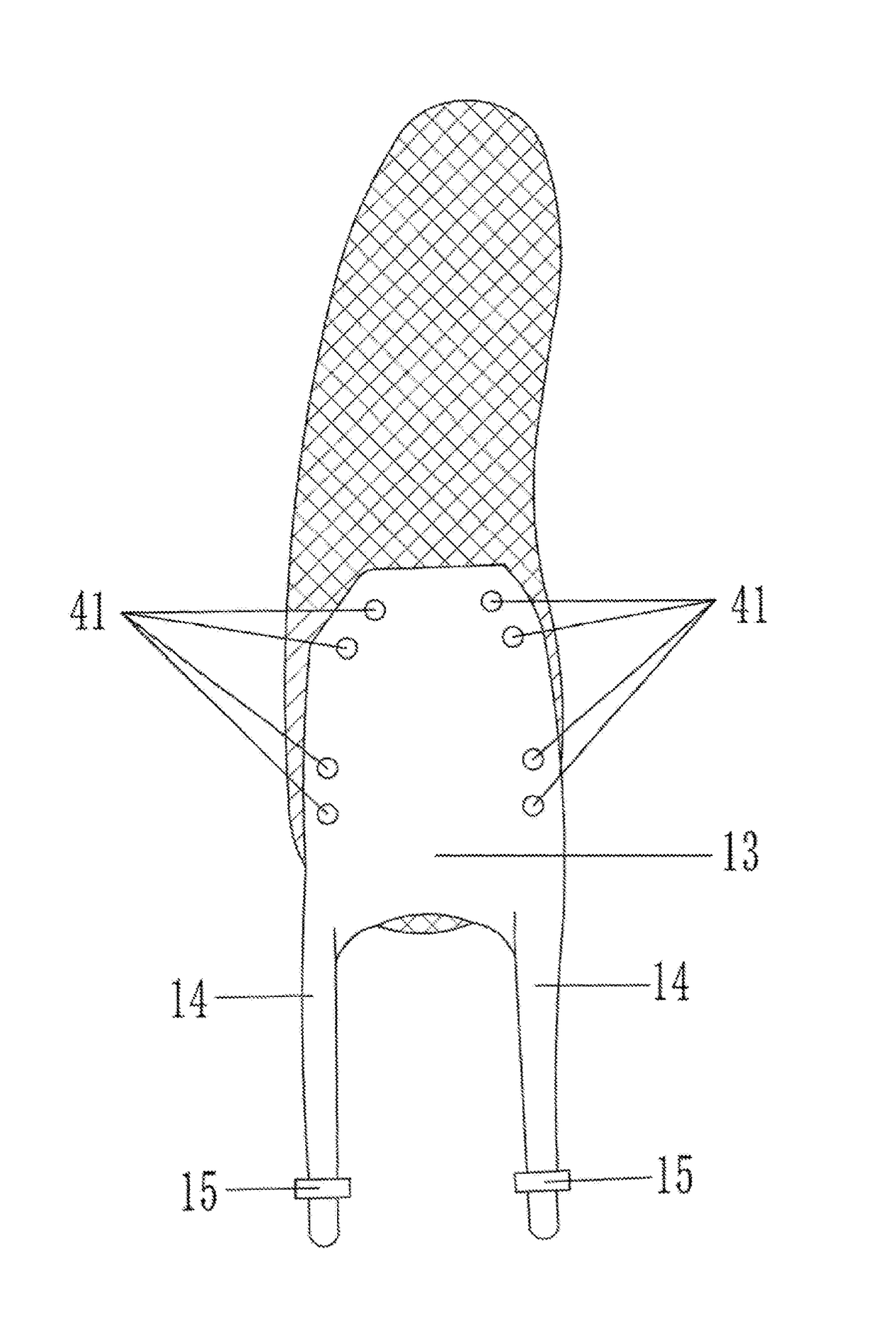 Semi-rigid foot pocket with non-invasive flipper attachment system