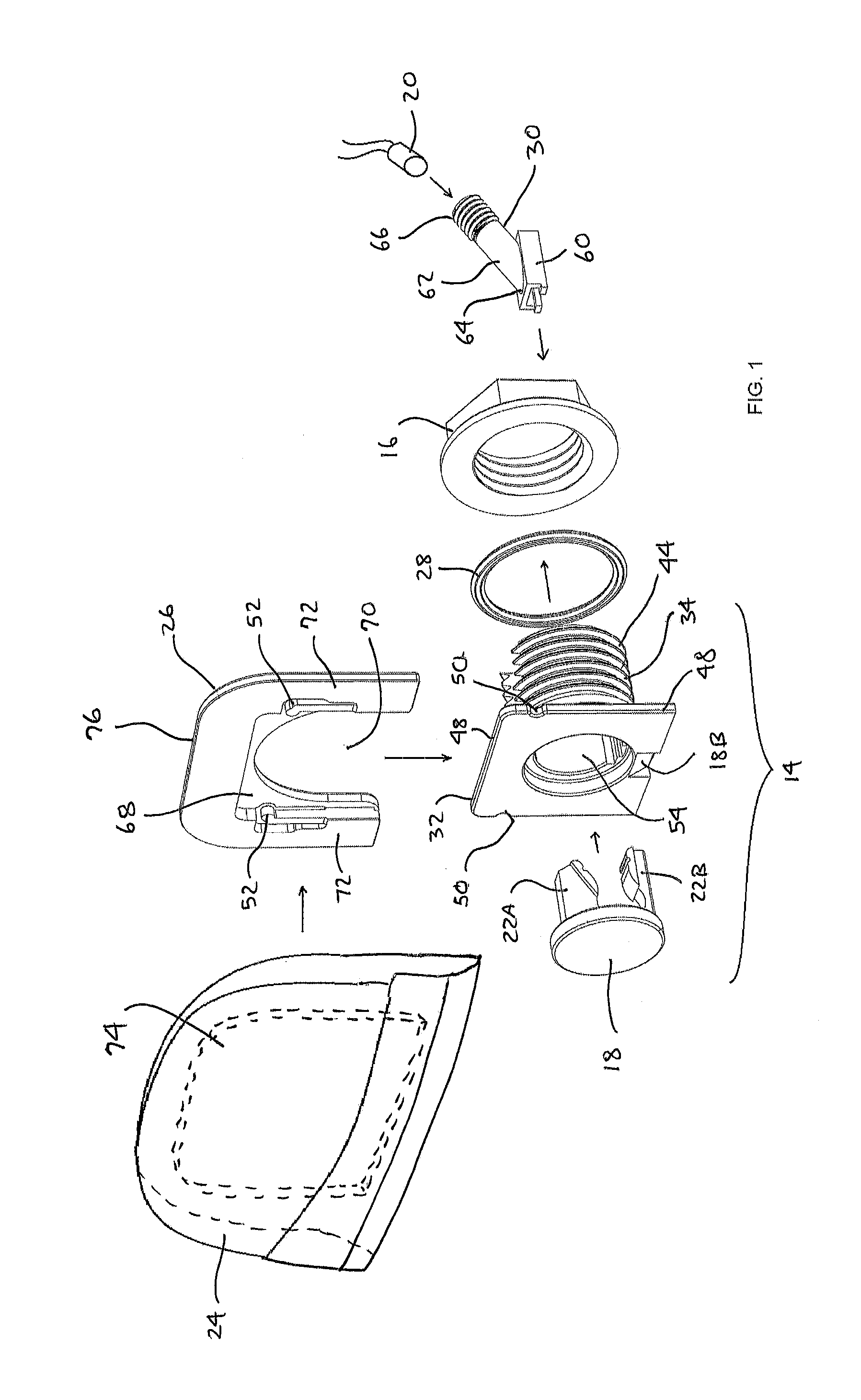 Bulkhead light fitting and lighting method