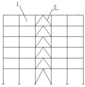 Assembling integral type framework buckling-prevention supporting structure