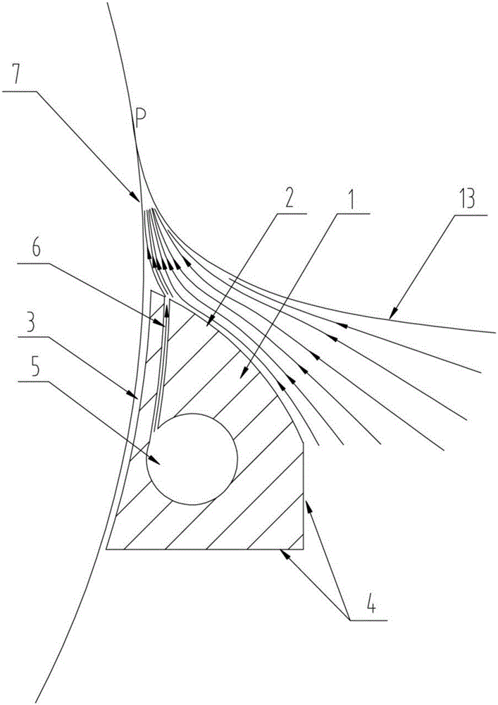 Energy-saving peeling air knife based on wall attachment effect for planar-flow melt spinning