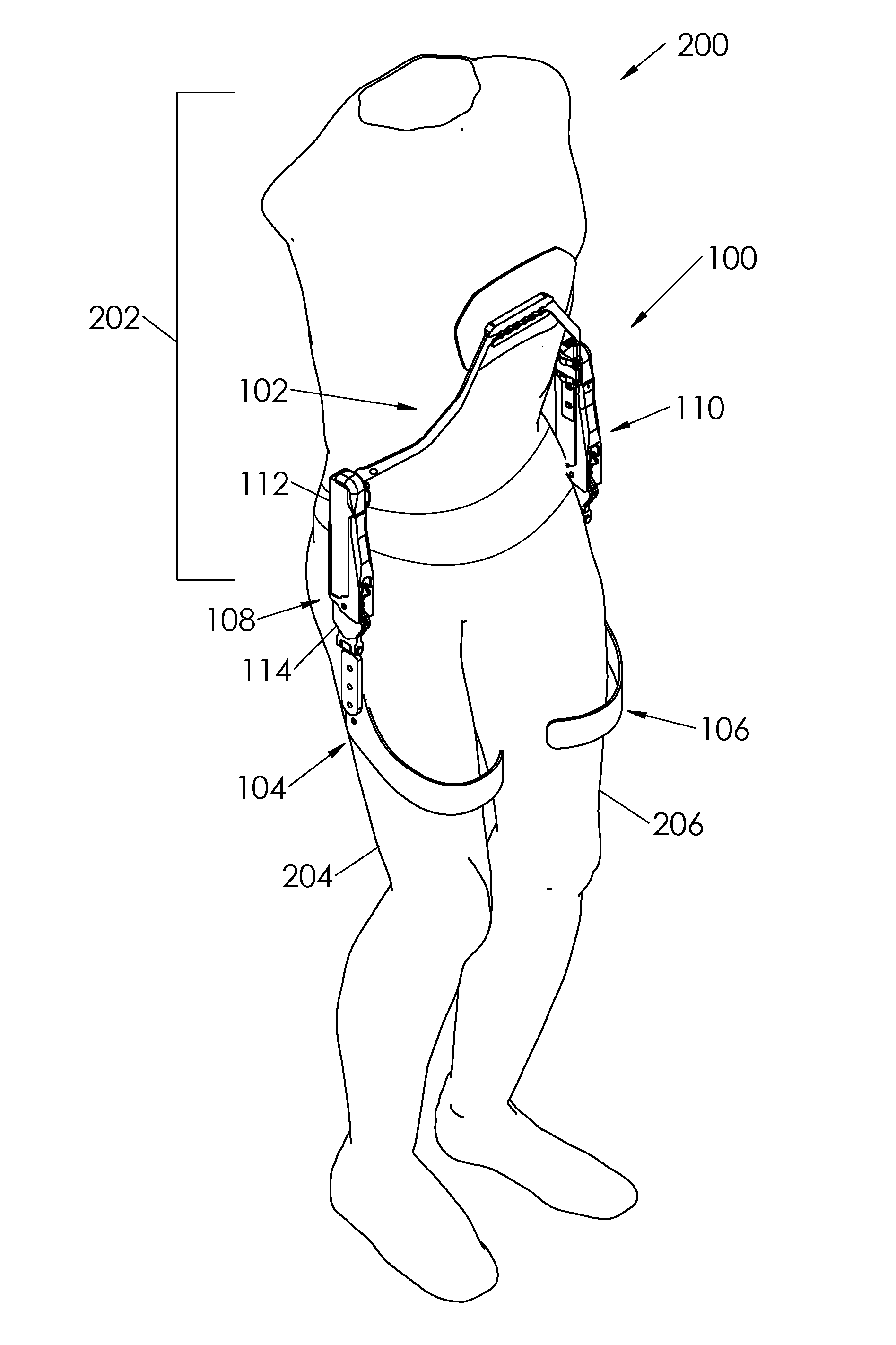 Trunk supporting exoskeleton and method of use