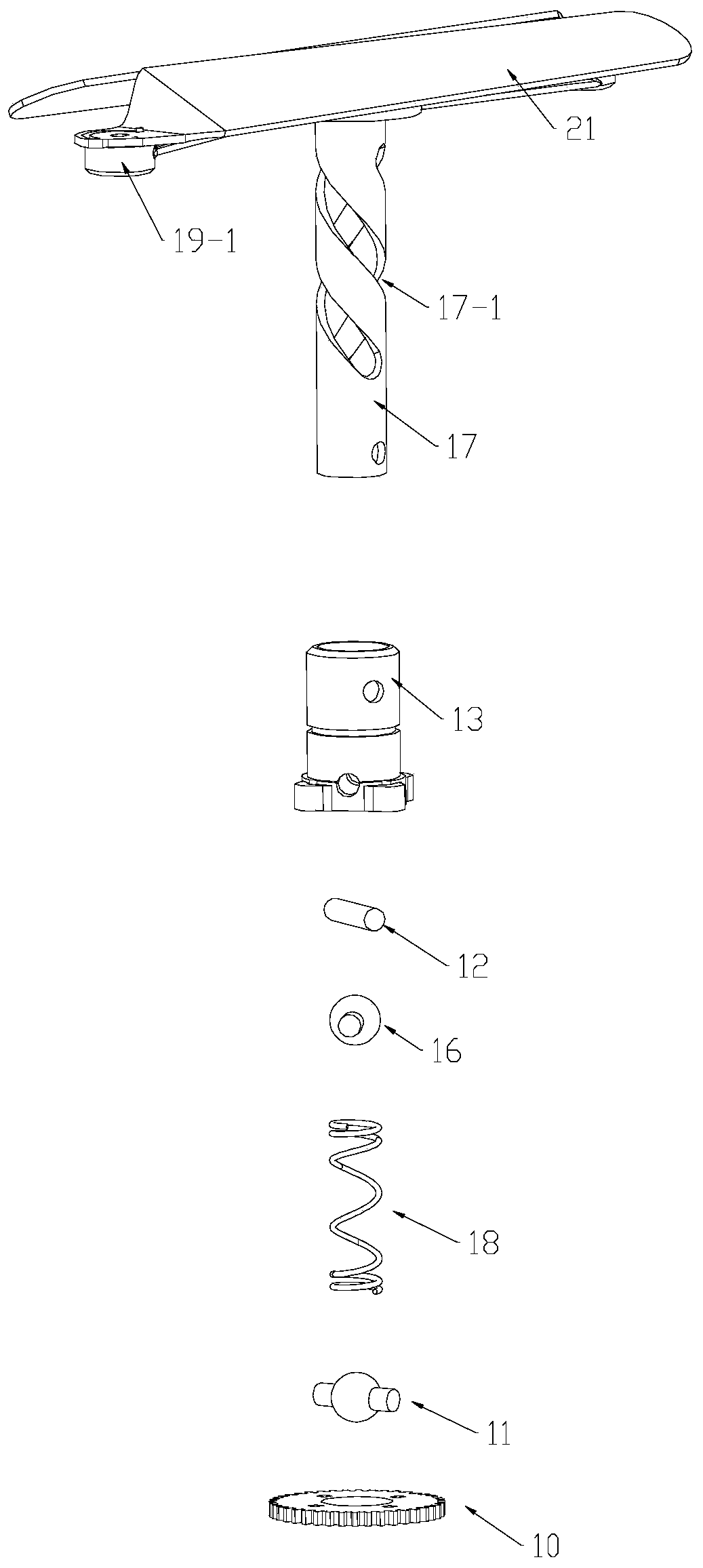 Propeller and wheel paddle assembly of aircraft automobile by adopting propeller