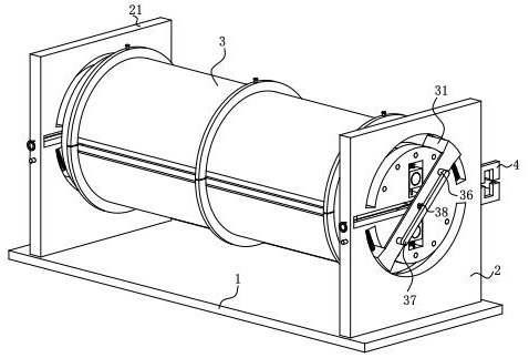 Tension adjusting bracket for PVC (polyvinyl chloride) heat shrinkage film production