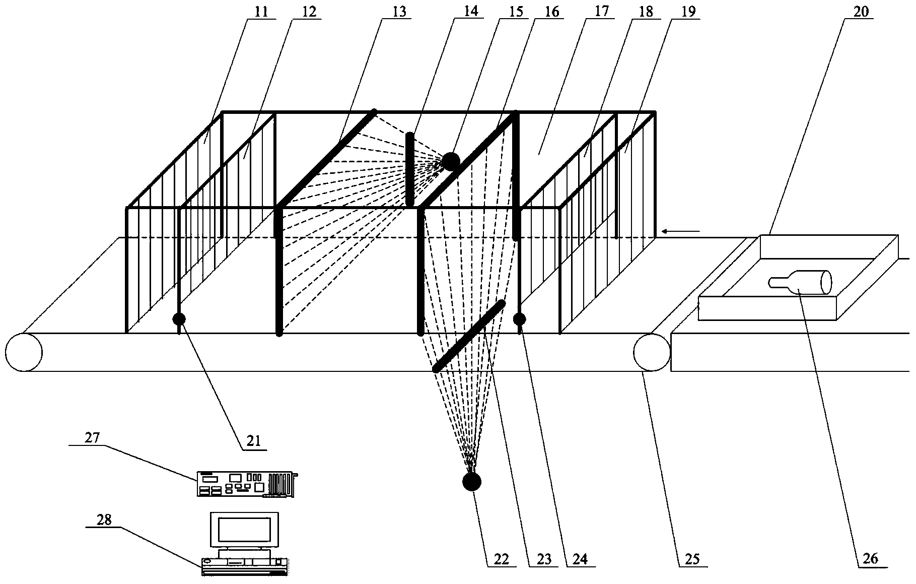 Liquid goods safety inspection method and device