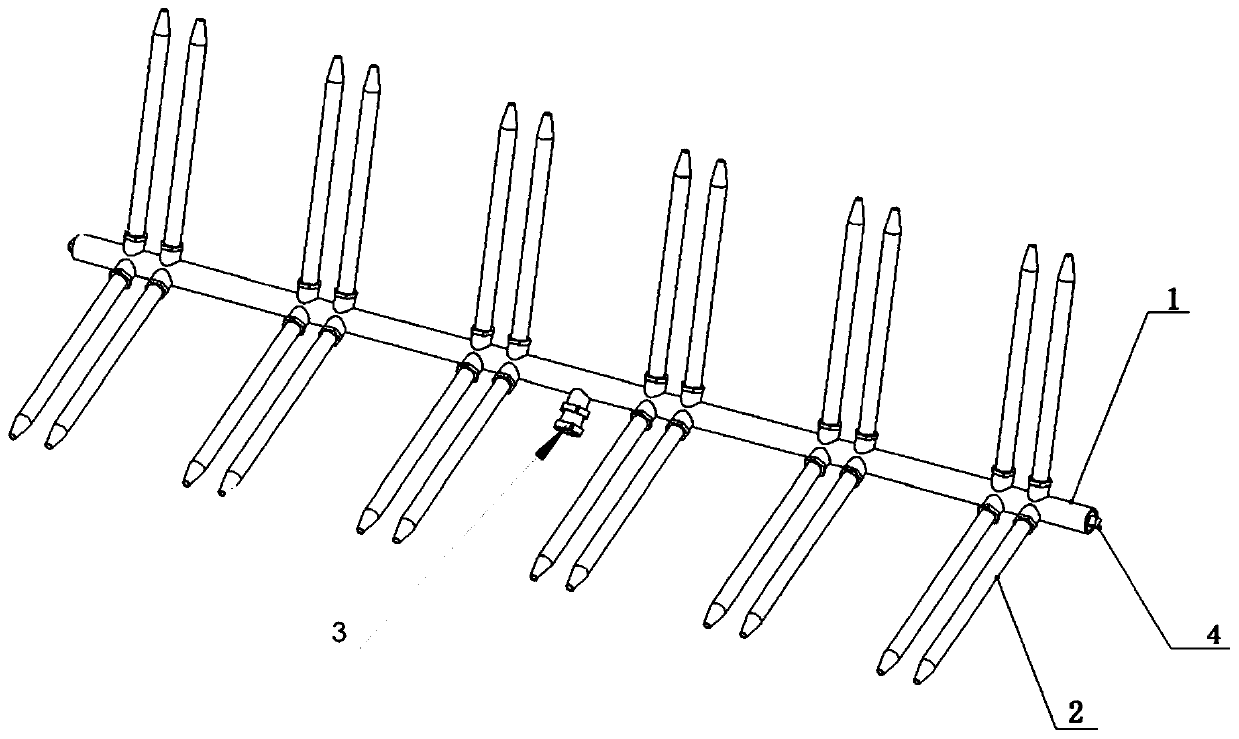 Multi-way anti-blocking grinding solution pipeline