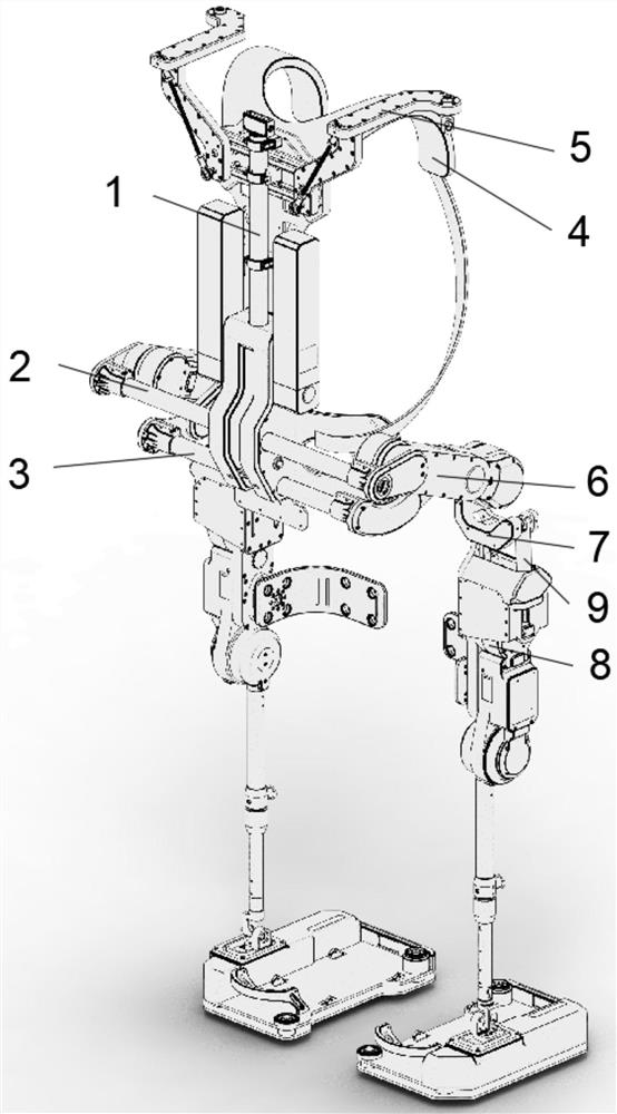 Enhanced lower limb exoskeleton robot weight-bearing walking balance system and balance method