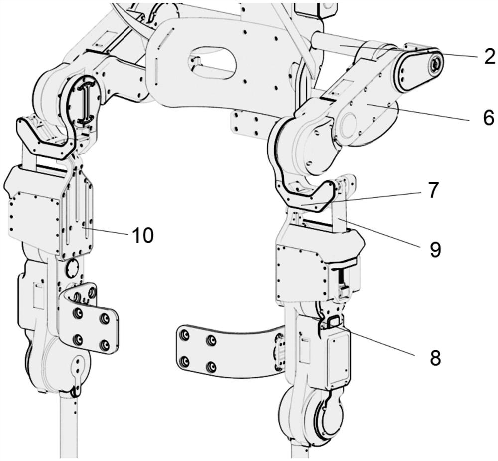 Enhanced lower limb exoskeleton robot weight-bearing walking balance system and balance method