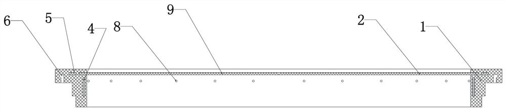 Flexible rubber surface composite screen with supporting net and forming method thereof