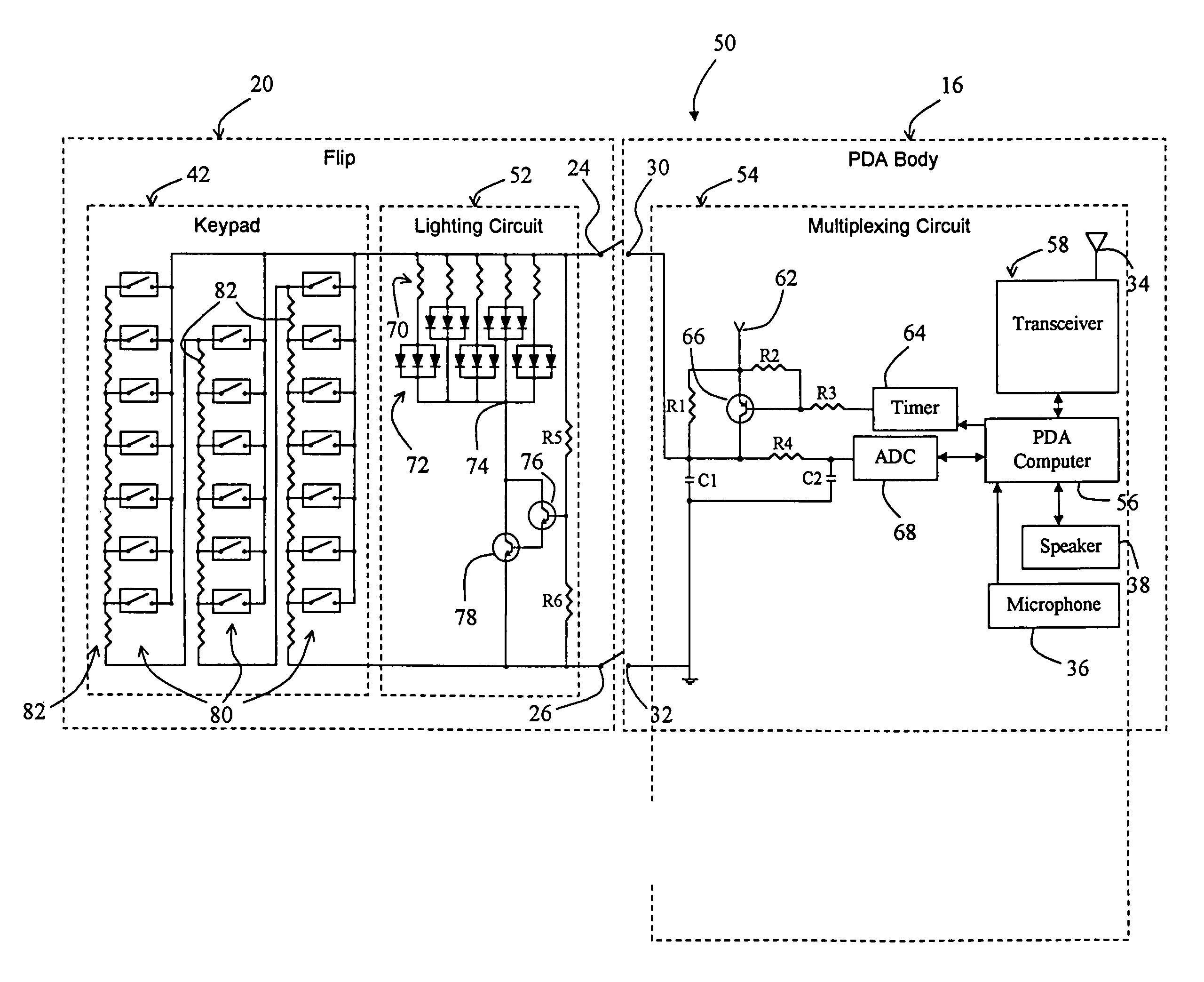 System and method for providing back-lighting to a keypad