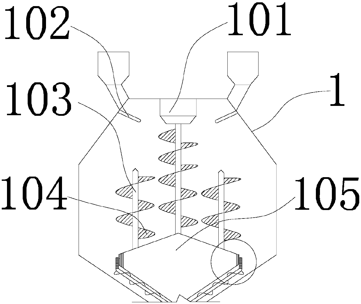 Plywood processing device integrating stirring and gluing