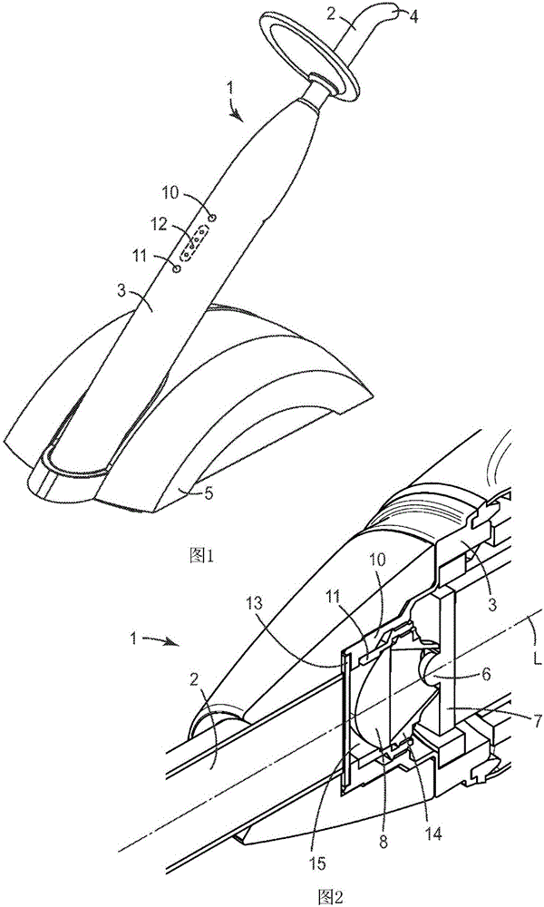 A dental light irradiation device