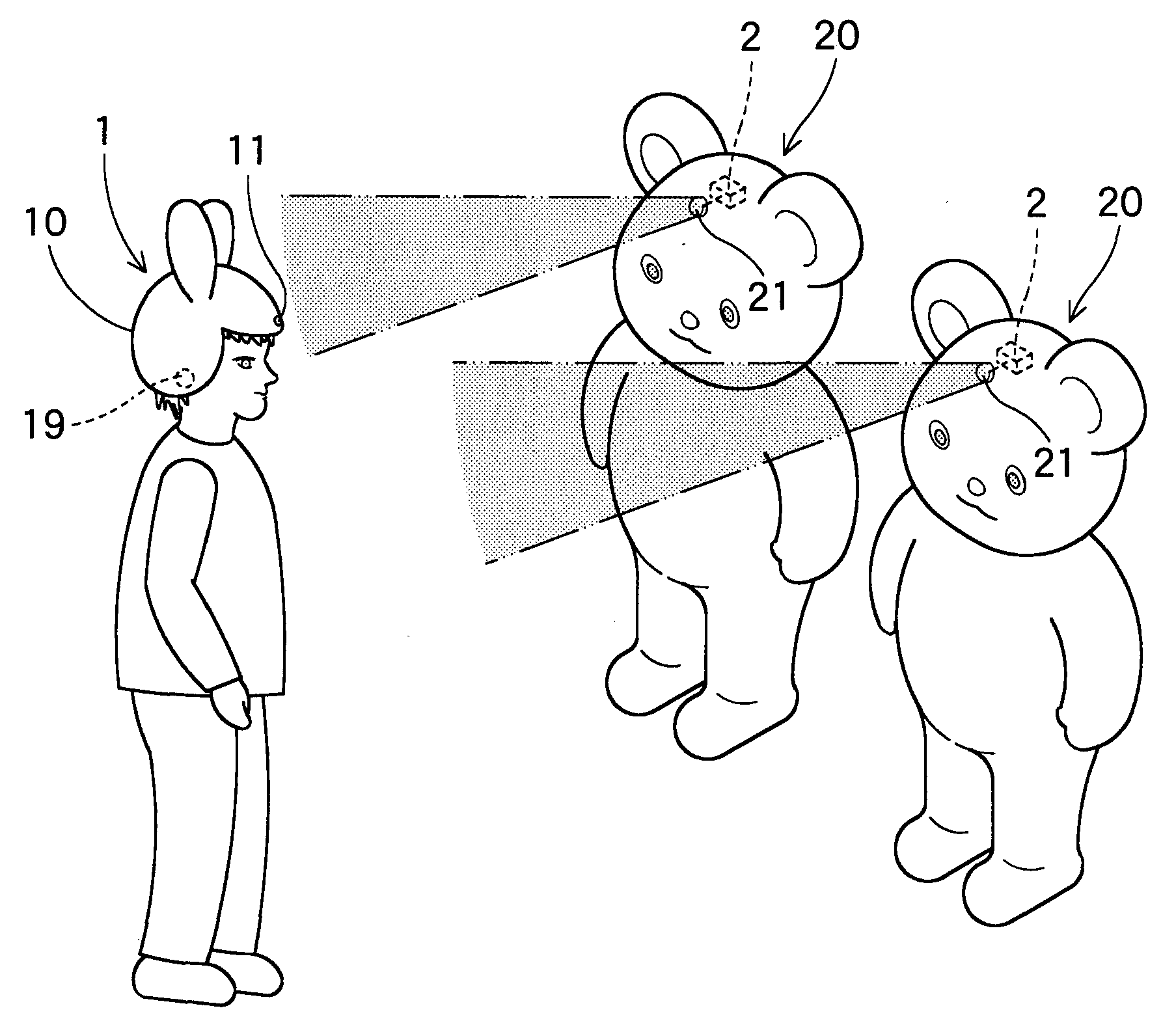 Audio signal reception type vocalizing toy and vocalizing toy apparatus