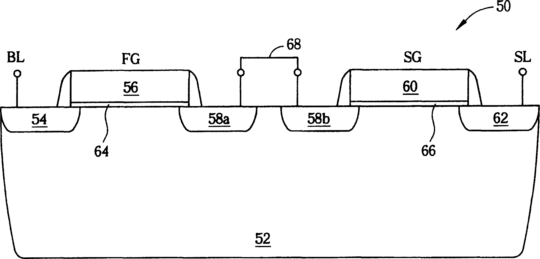 Electric erasing programmable logic element