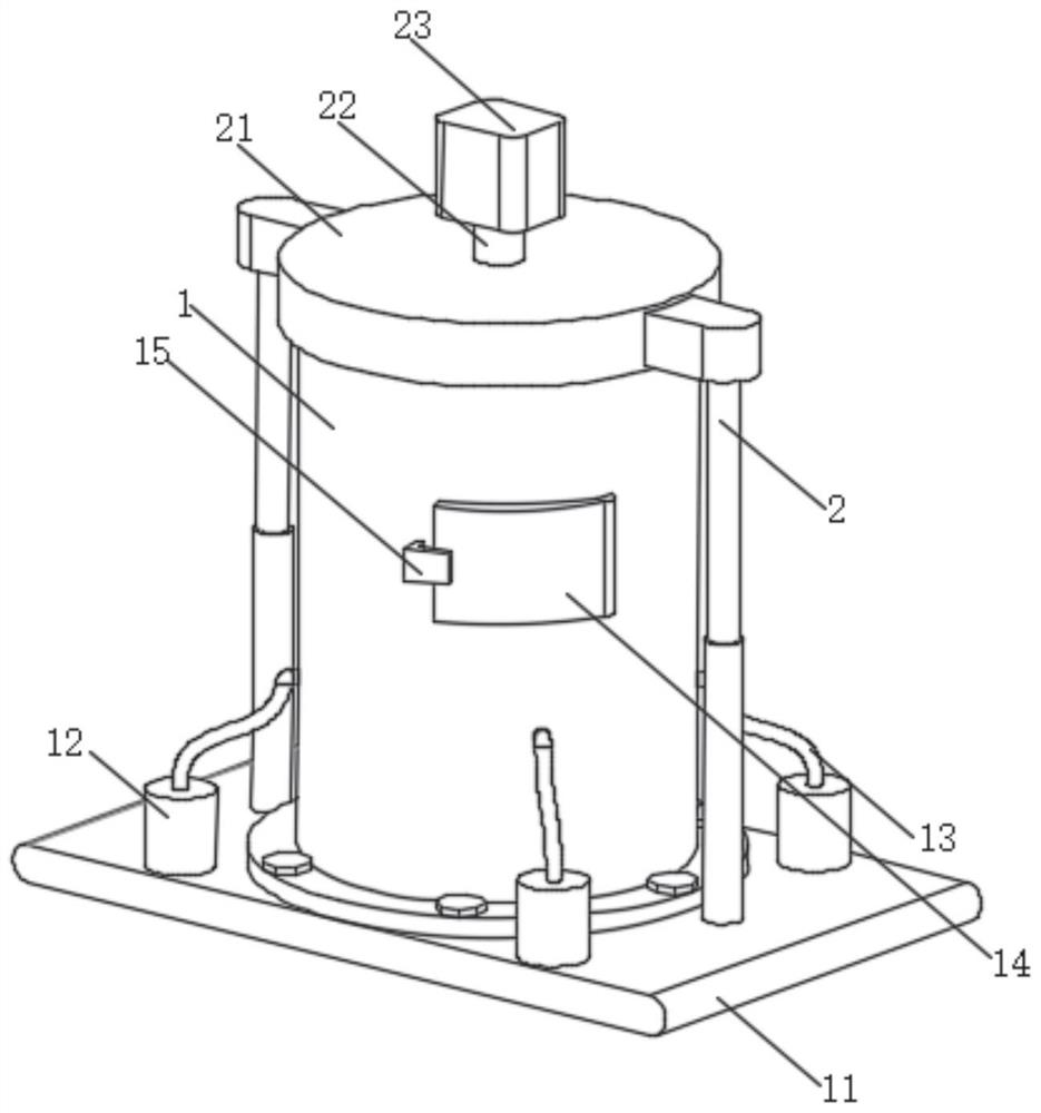 Welding process and welding device of vacuum furnace