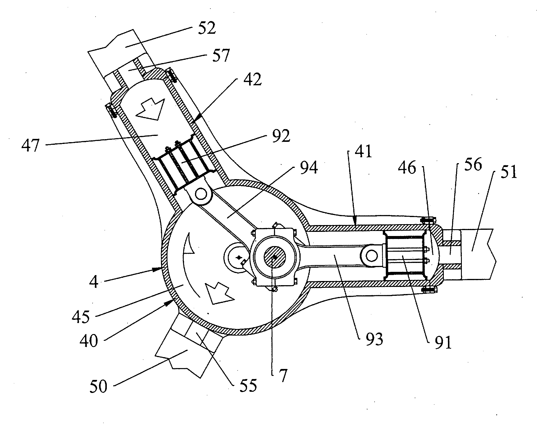 Volumetric hydraulic machine for pressurized water supply