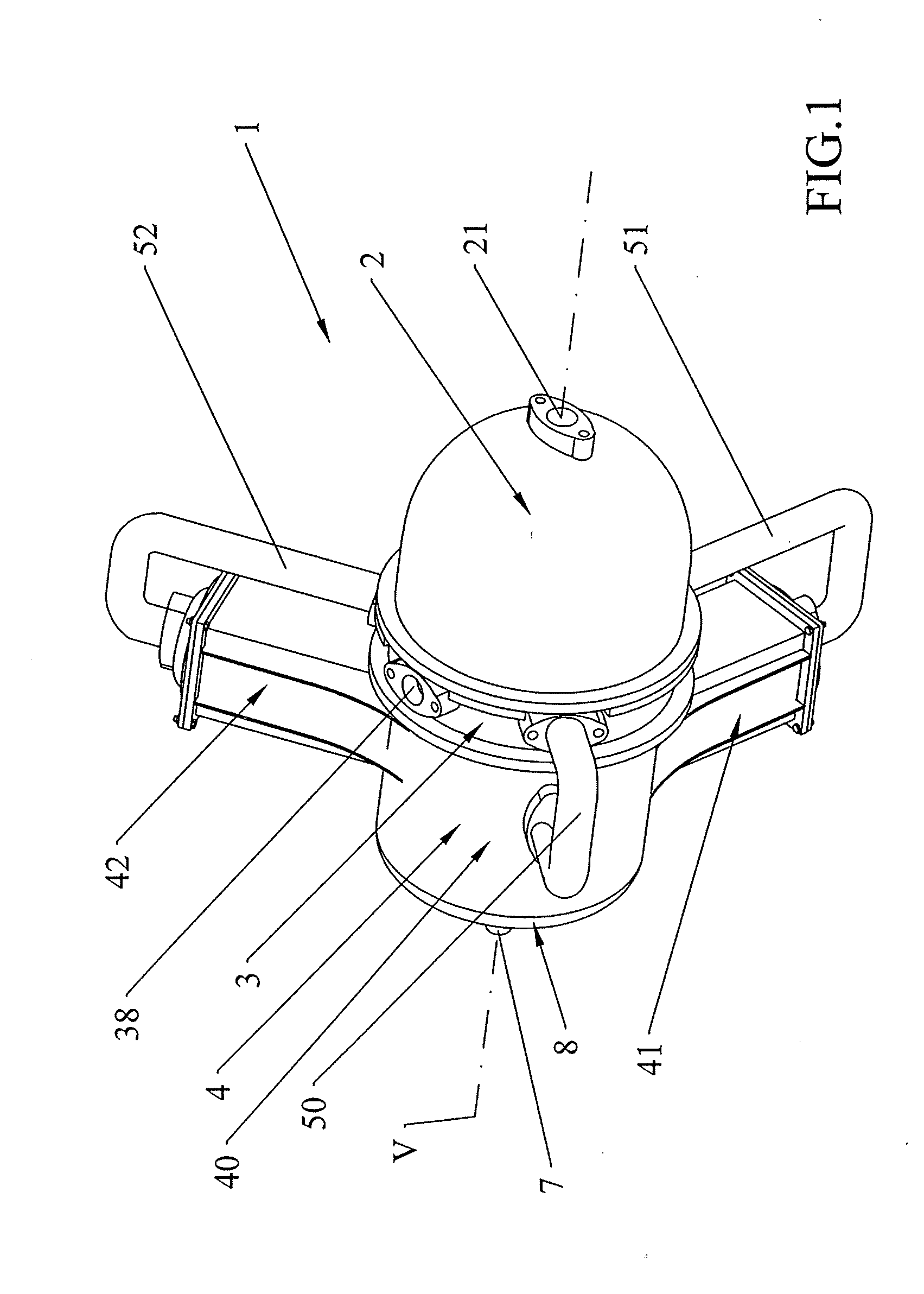 Volumetric hydraulic machine for pressurized water supply