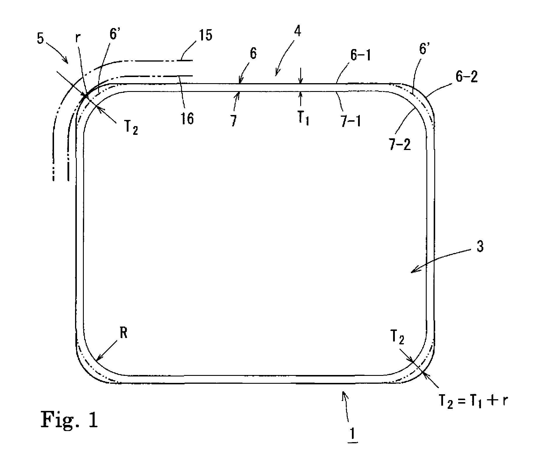 Square can and method and apparatus for double seaming the same