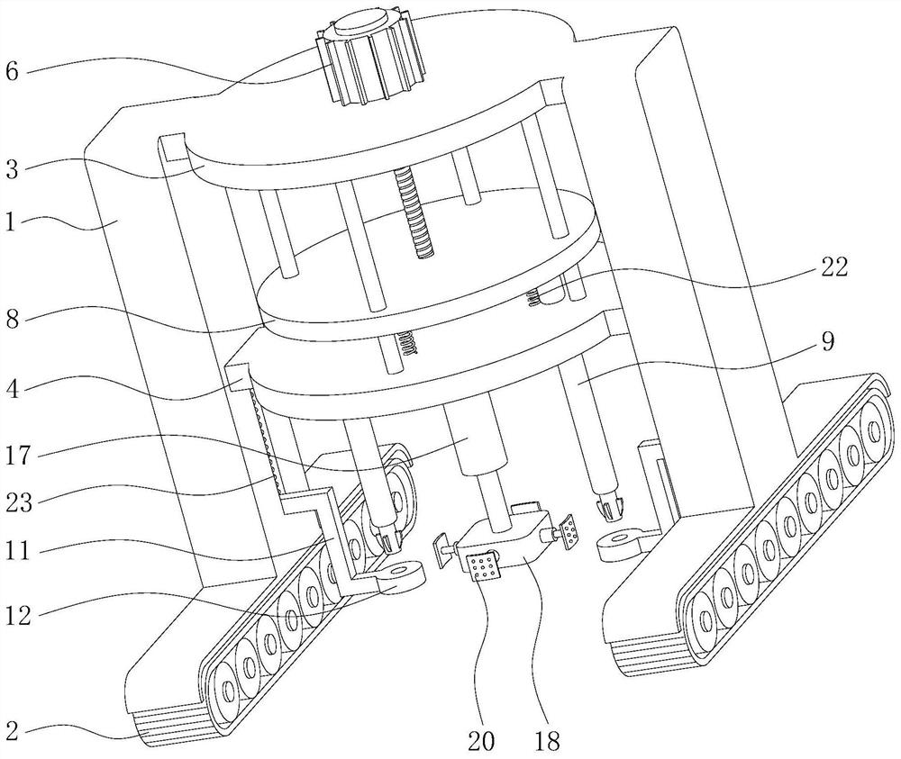 A machine for taking parts after casting and forming a large compressor cylinder