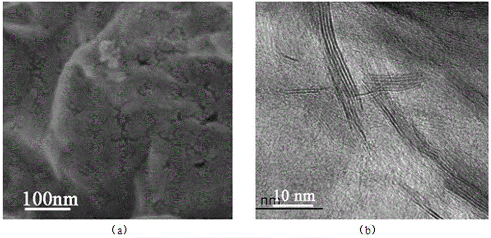 WS2 hole nano sheet/graphene electrochemical magnesium storage composite electrode and preparation method thereof