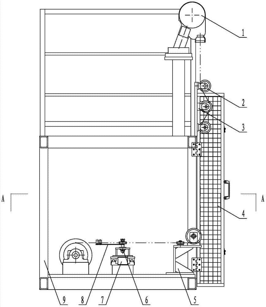 Test platform for constant load control performance of electric winch of helicopter