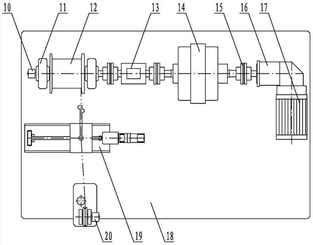 Test platform for constant load control performance of electric winch of helicopter