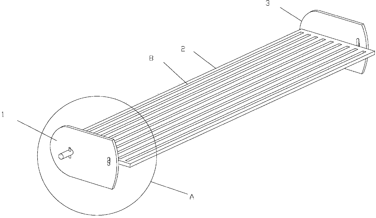 Conveying chain plate of vegetable dehydrating device