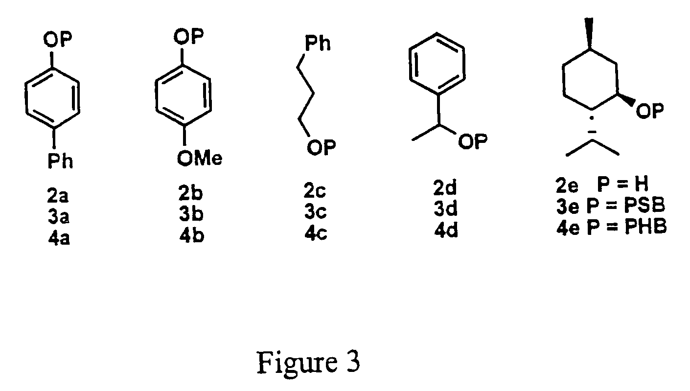 Compounds and methods of arylmethylation (benzylation) as protection for alcohol groups during chemical synthesis