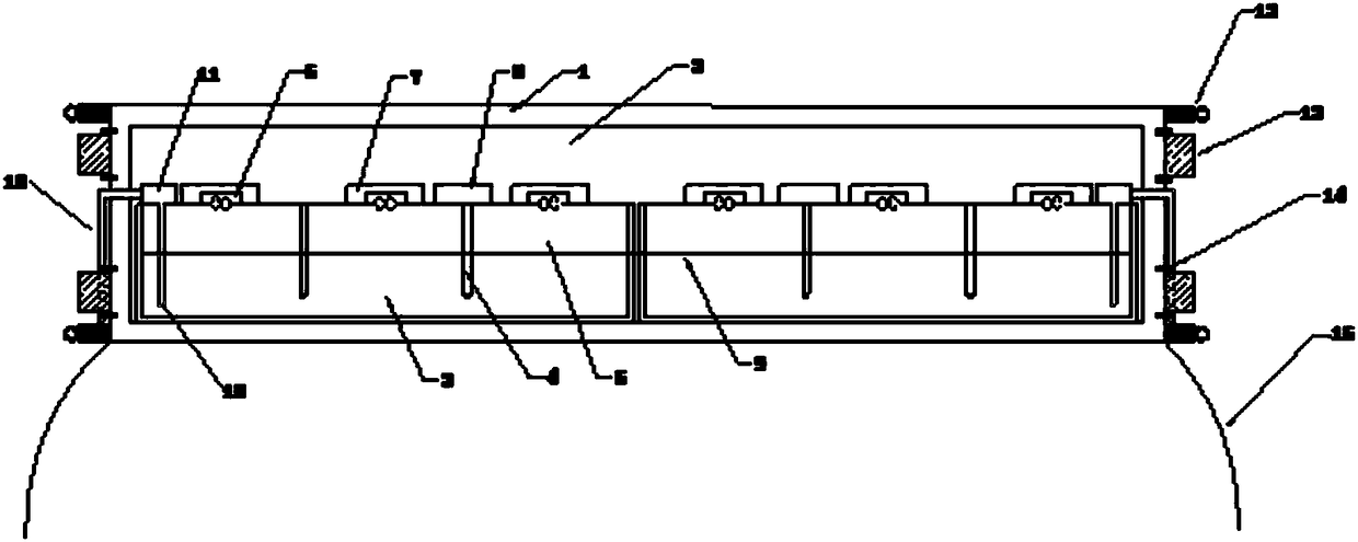 Movable floating breakwater with oscillation water column type wave energy conversion device