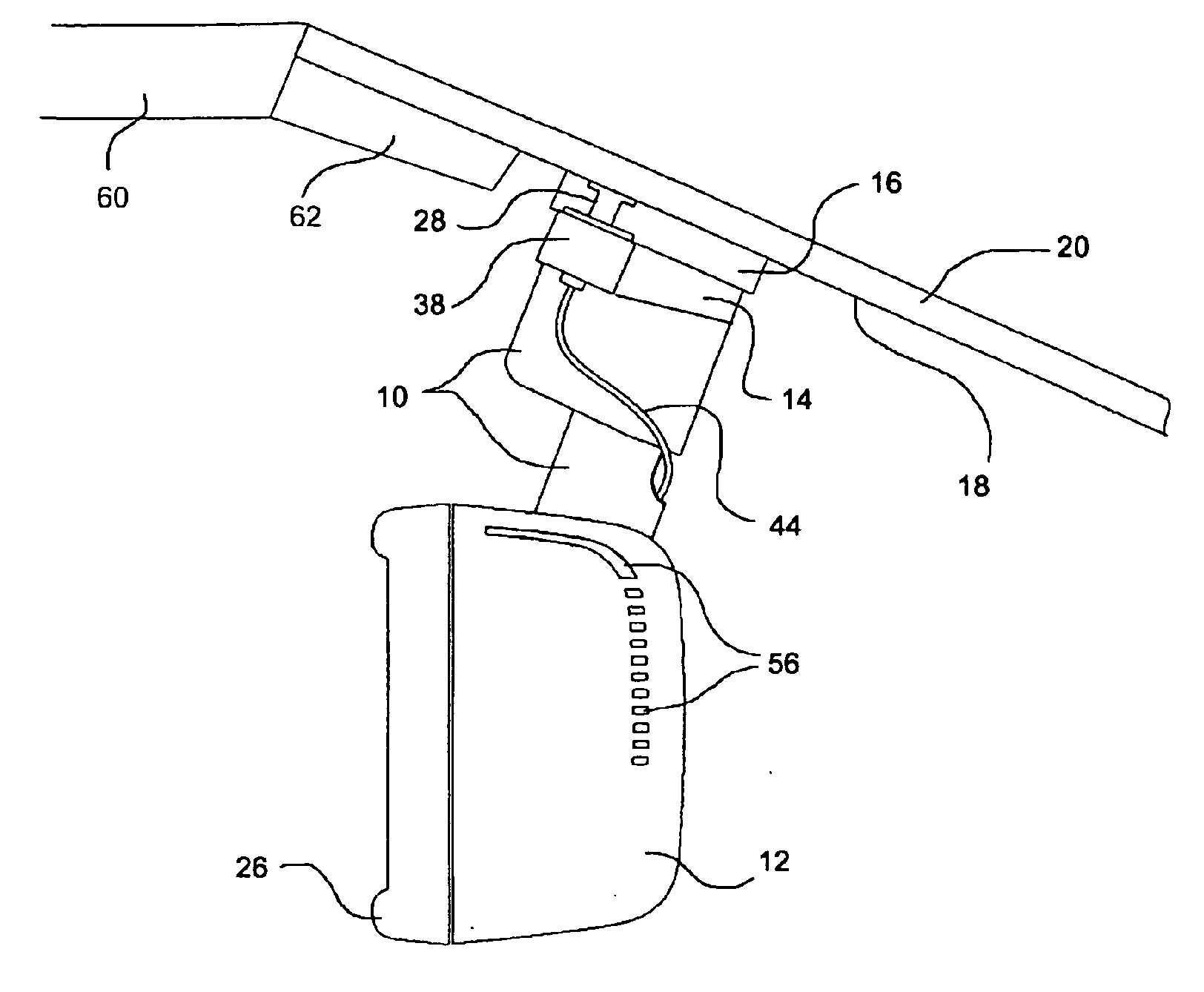 Temperature sensor assembly for a vehicle