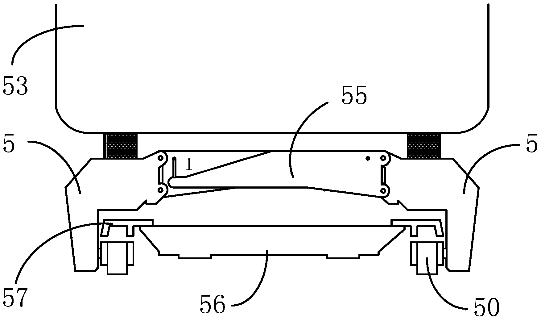 Suspension control method and device used for EMS type low-speed suspension train