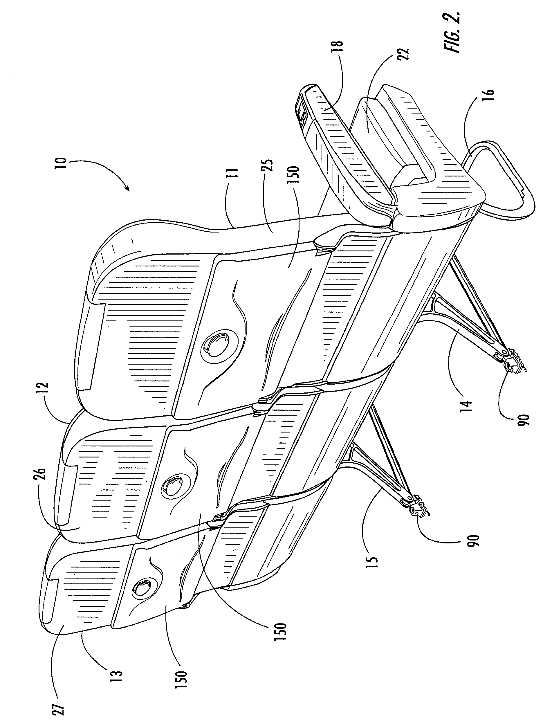 Aircraft passenger seat frame construction