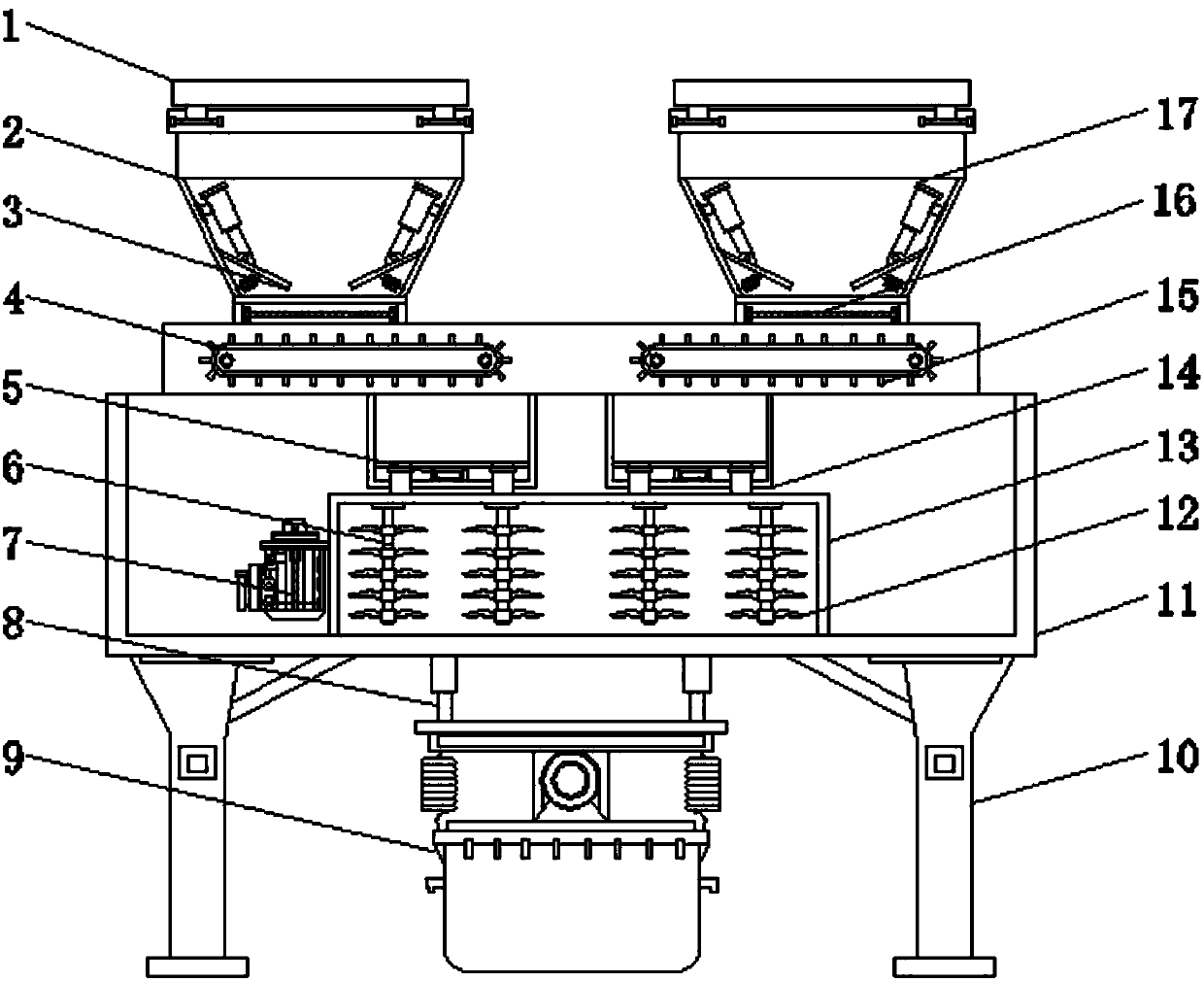 Concrete batching machine for construction