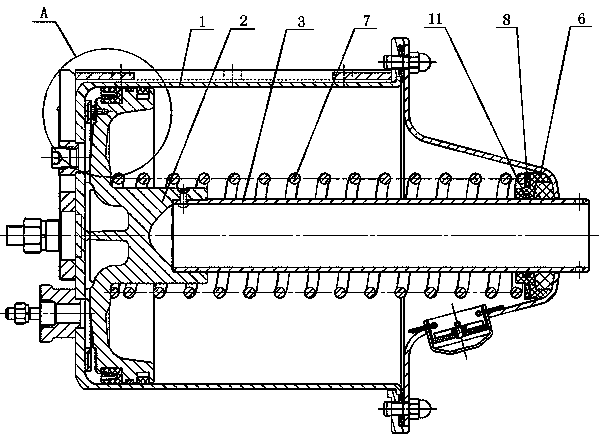 Railway wagon brake cylinder