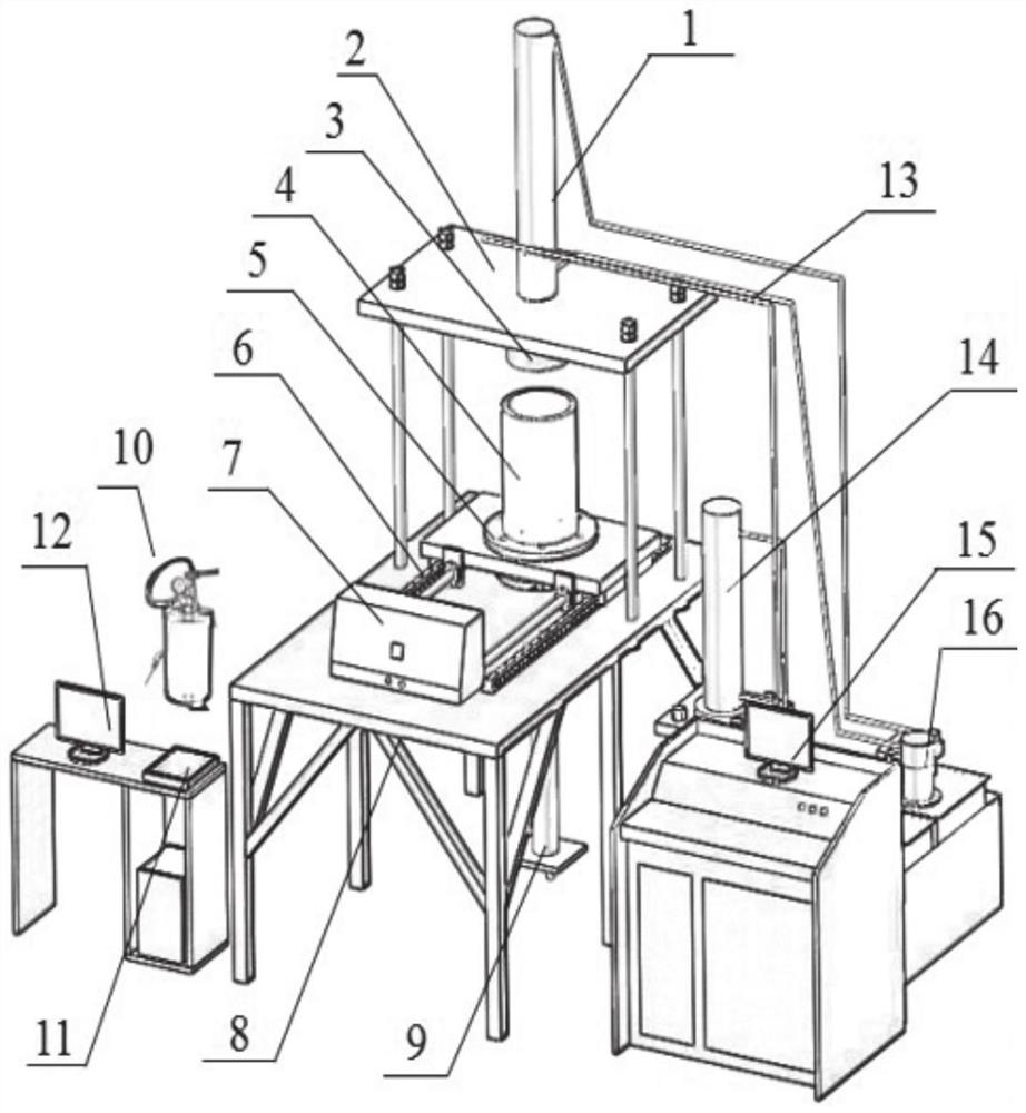 A comprehensive test device and method for water inrush and grouting treatment in goaf