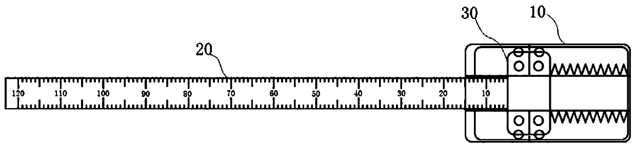 Leg circumference measuring ruler used for deep venous thrombosis judgment