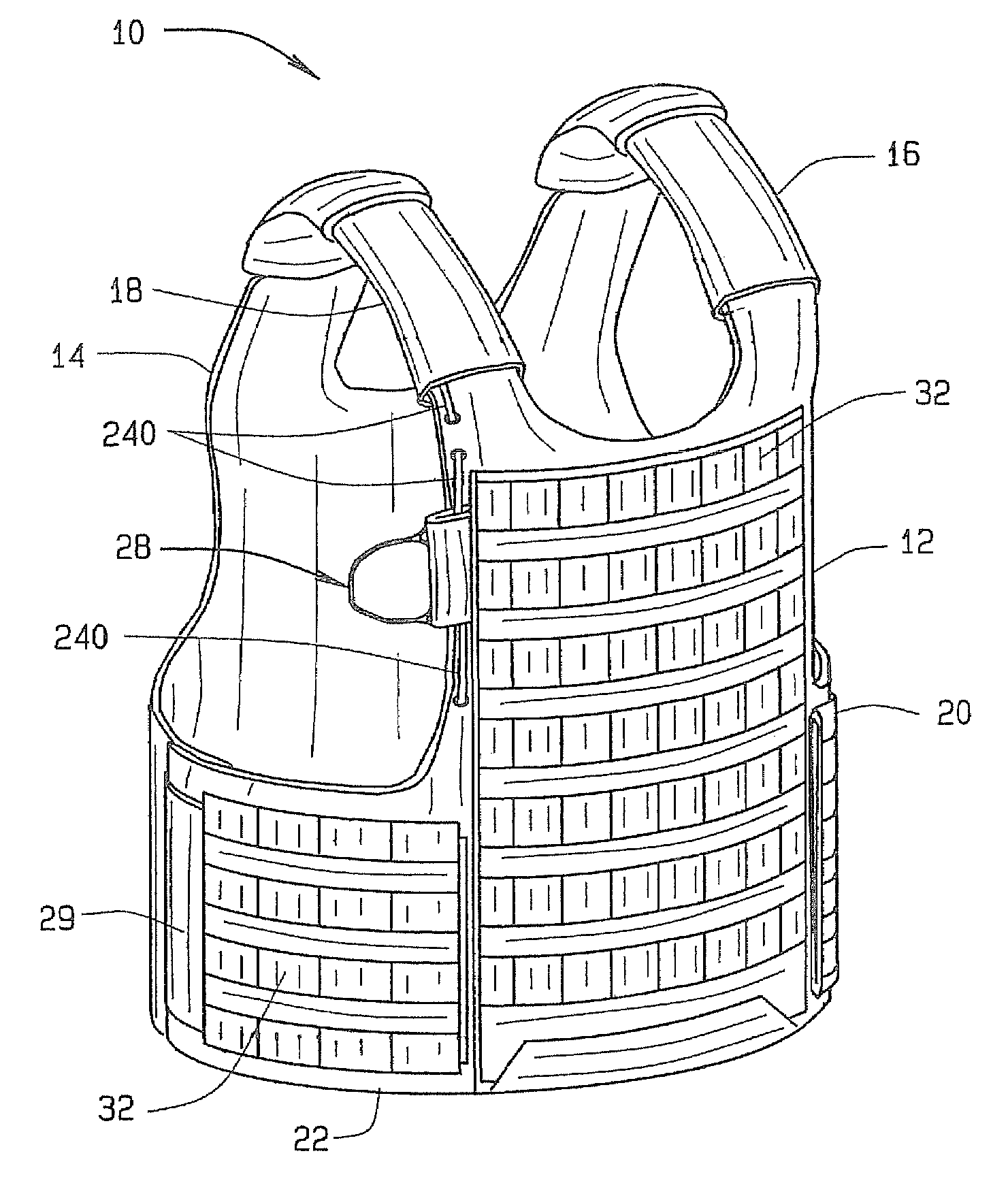 Quick release system for armor plates in a ballistic resistant vest and method