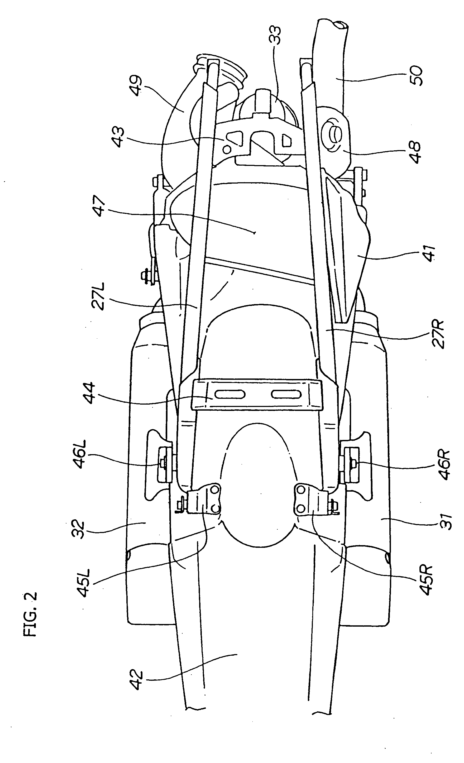 Exaust system for a motorcycle, and motorcycle including same