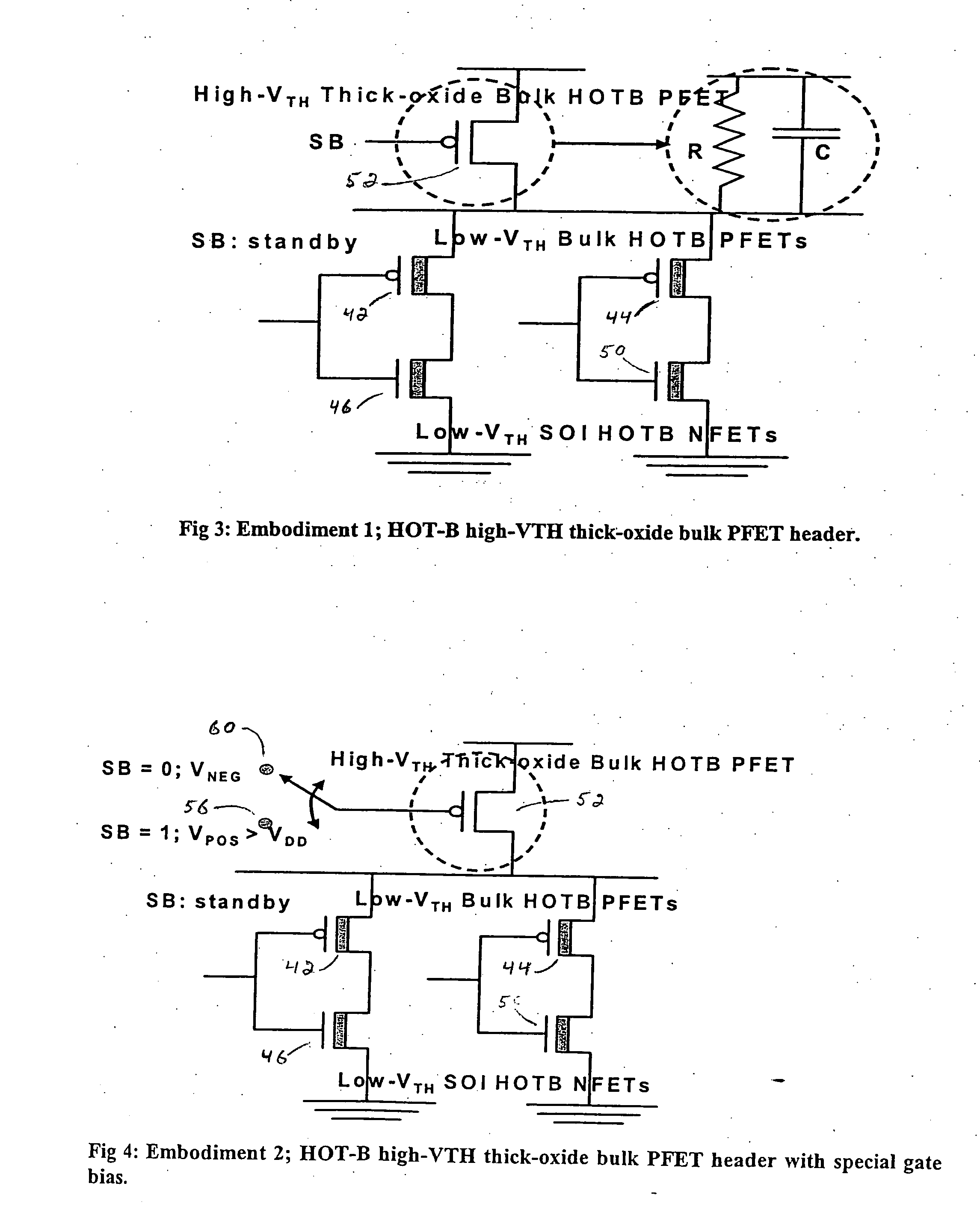 High performance PFET header in hybrid orientation technology for leakage reduction in digital CMOS VLSI designs