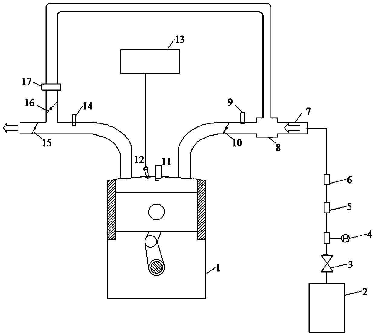 Control method for hydrocarbon fuel ignition type zero-nitrogen emission engine with pure oxygen as oxidant