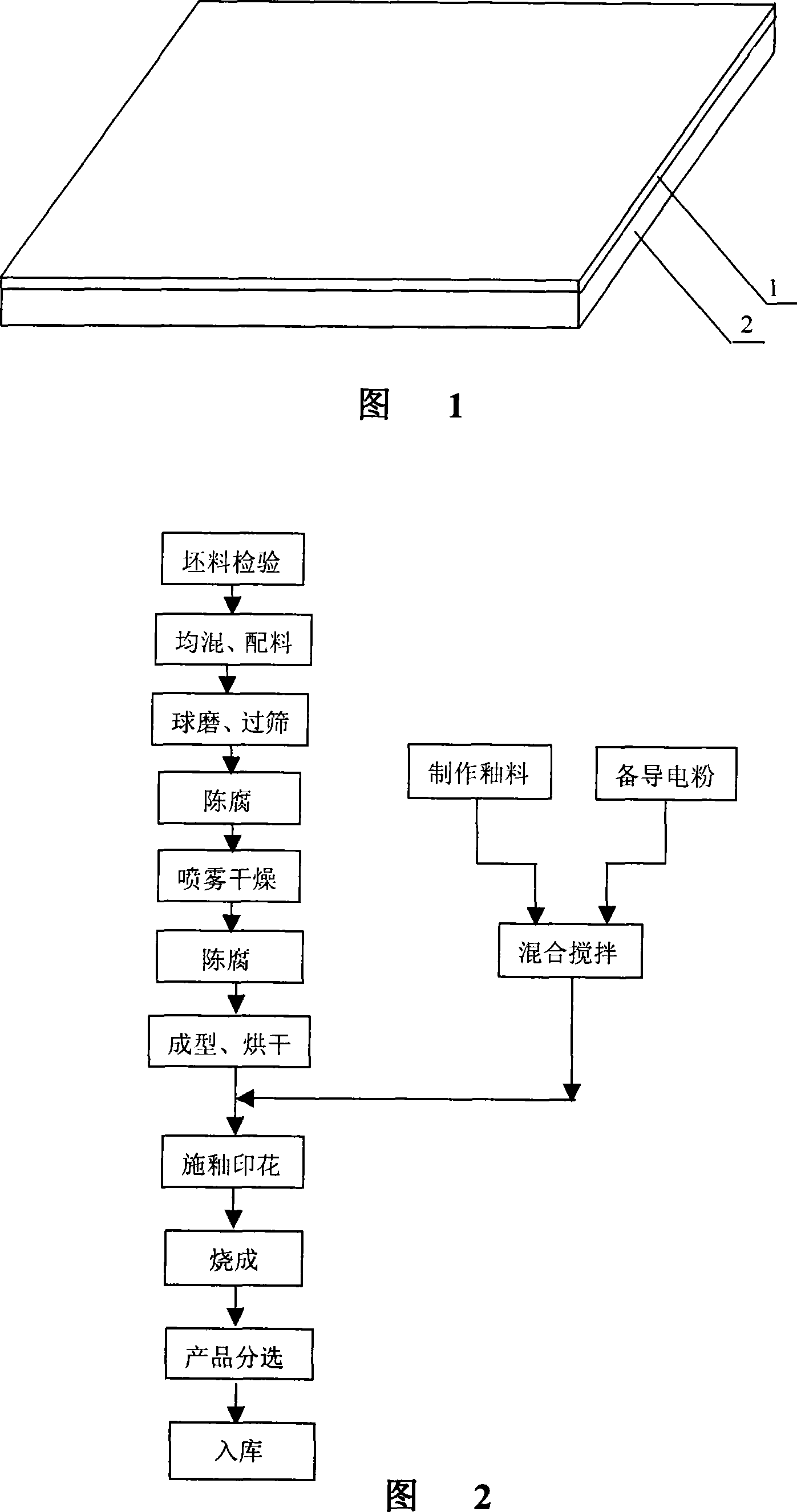 Antistatic ceramic floor and preparing method thereof