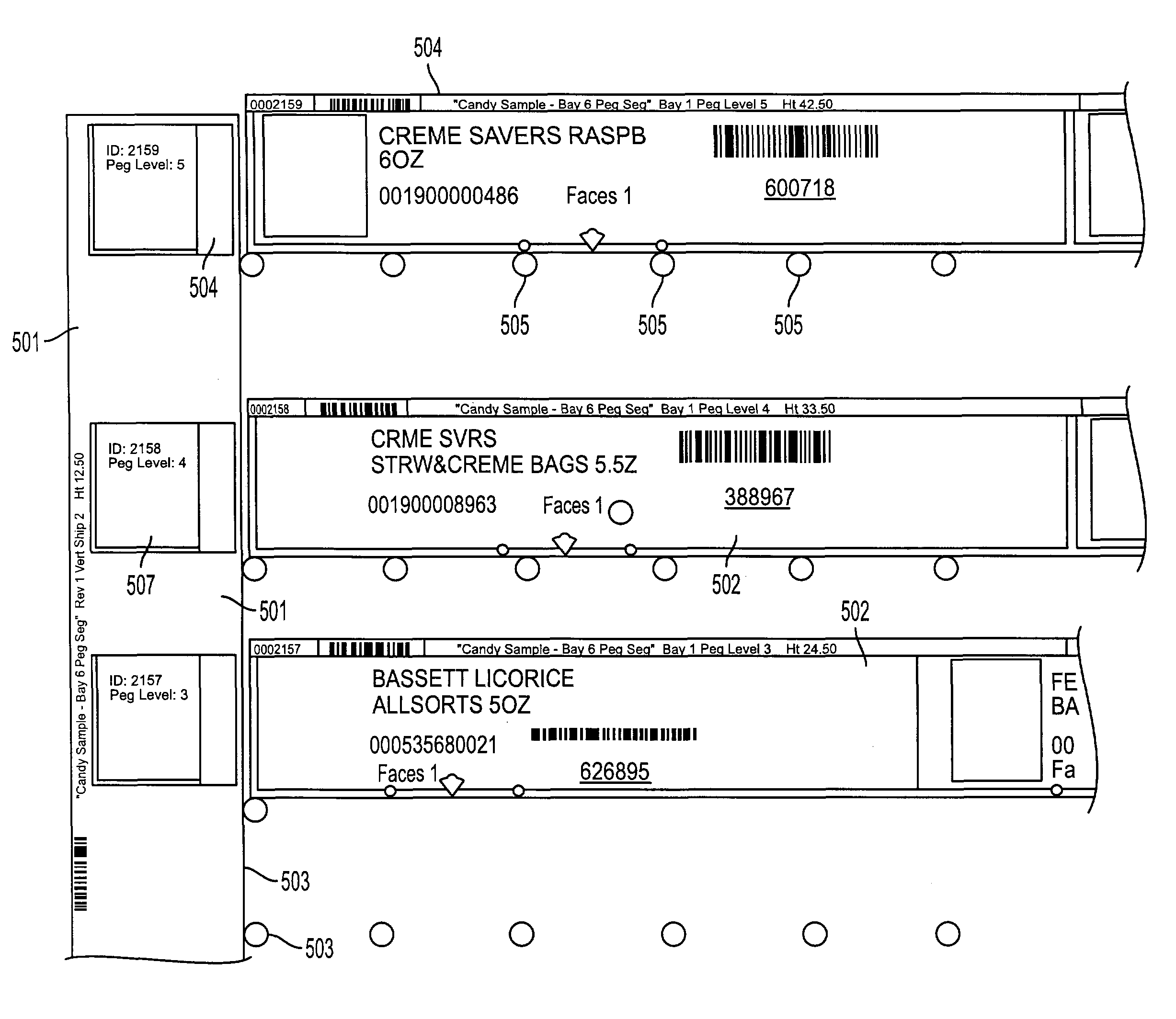 Pegboard stocking and resetting system