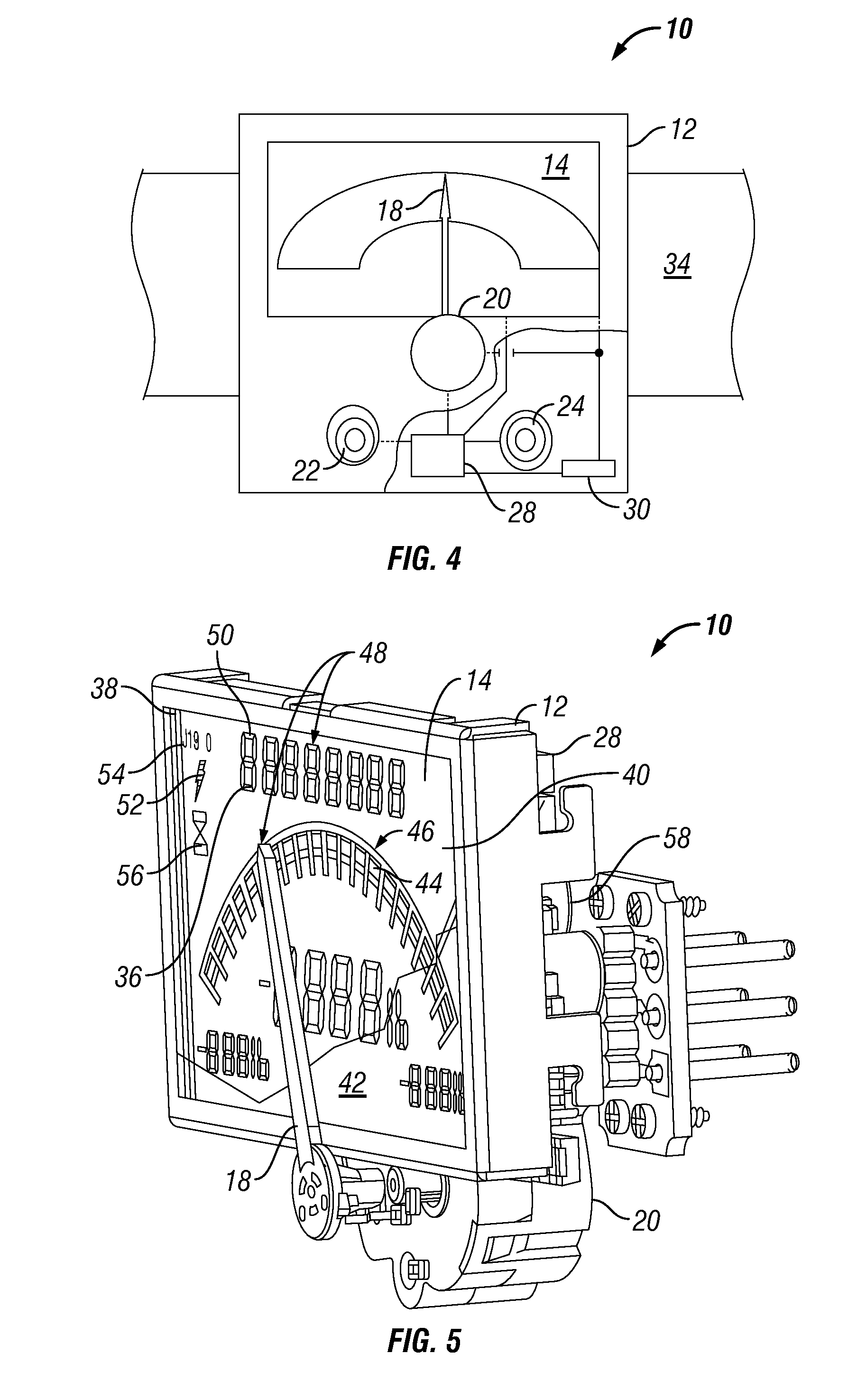 Analog and digital indicating meter