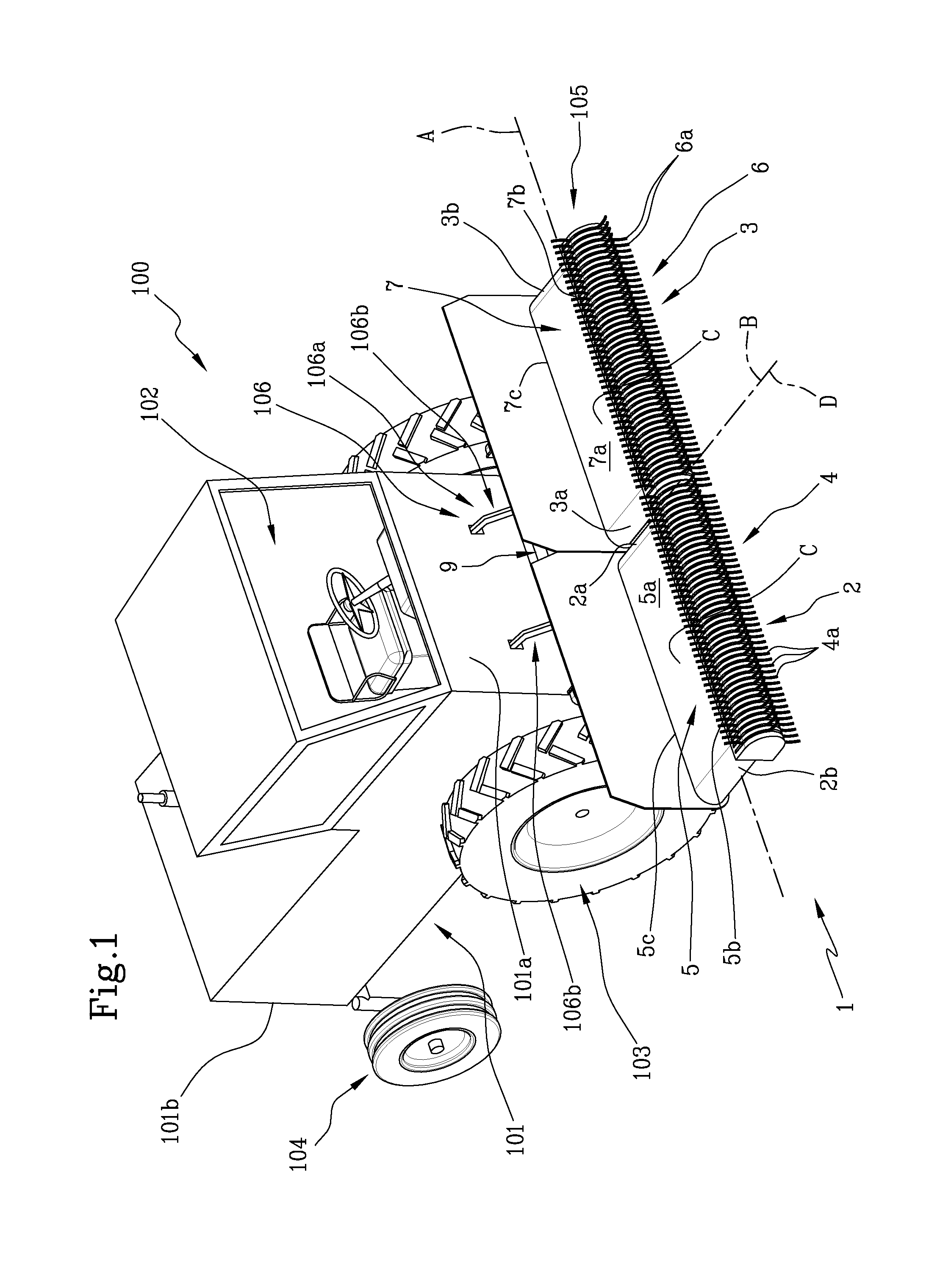 Device for harvesting long agricultural products and agricultural self-propelled  unit for harvesting agricultural products comprising the device