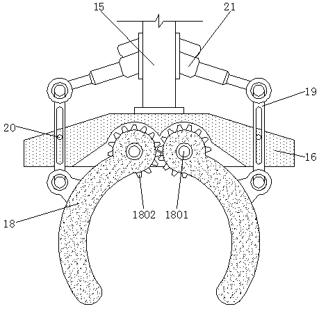 Quenching device capable of facilitating clamping and quenching of hardware materials