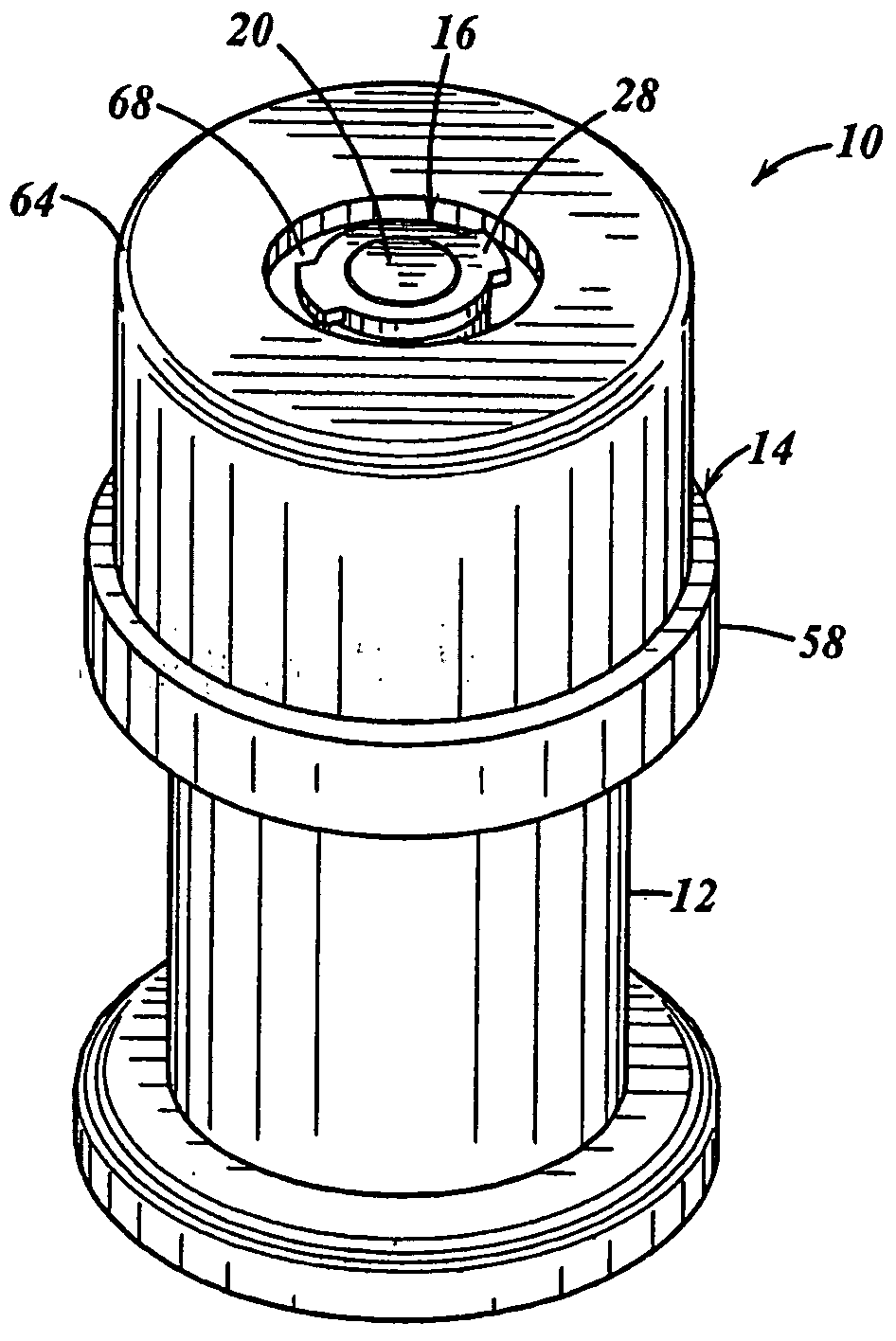 Container with valve assembly for filling and dispensing substances, and apparatus and method for filling