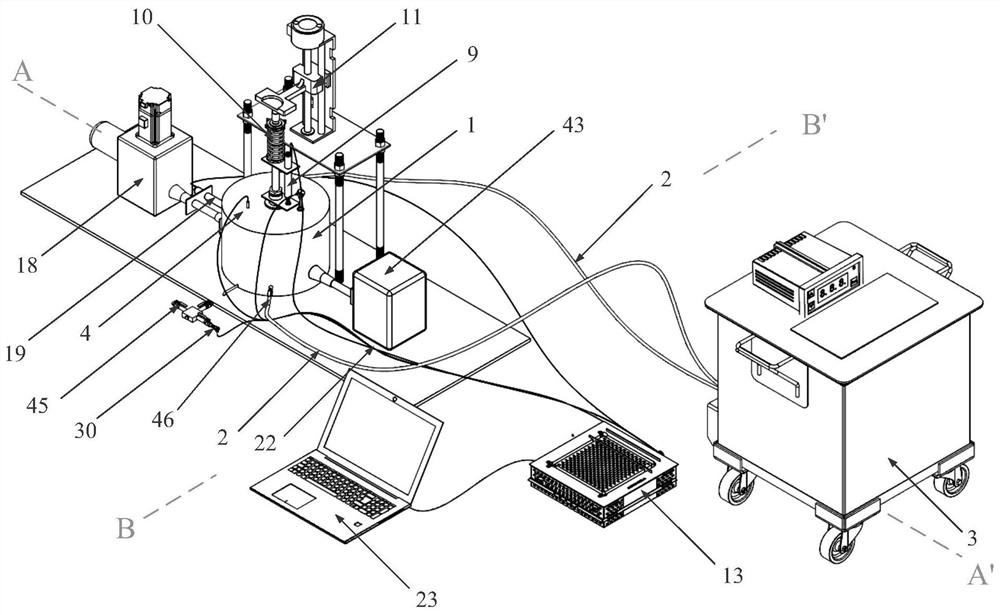 Test system and method for directly measuring interface shear strength at different temperatures